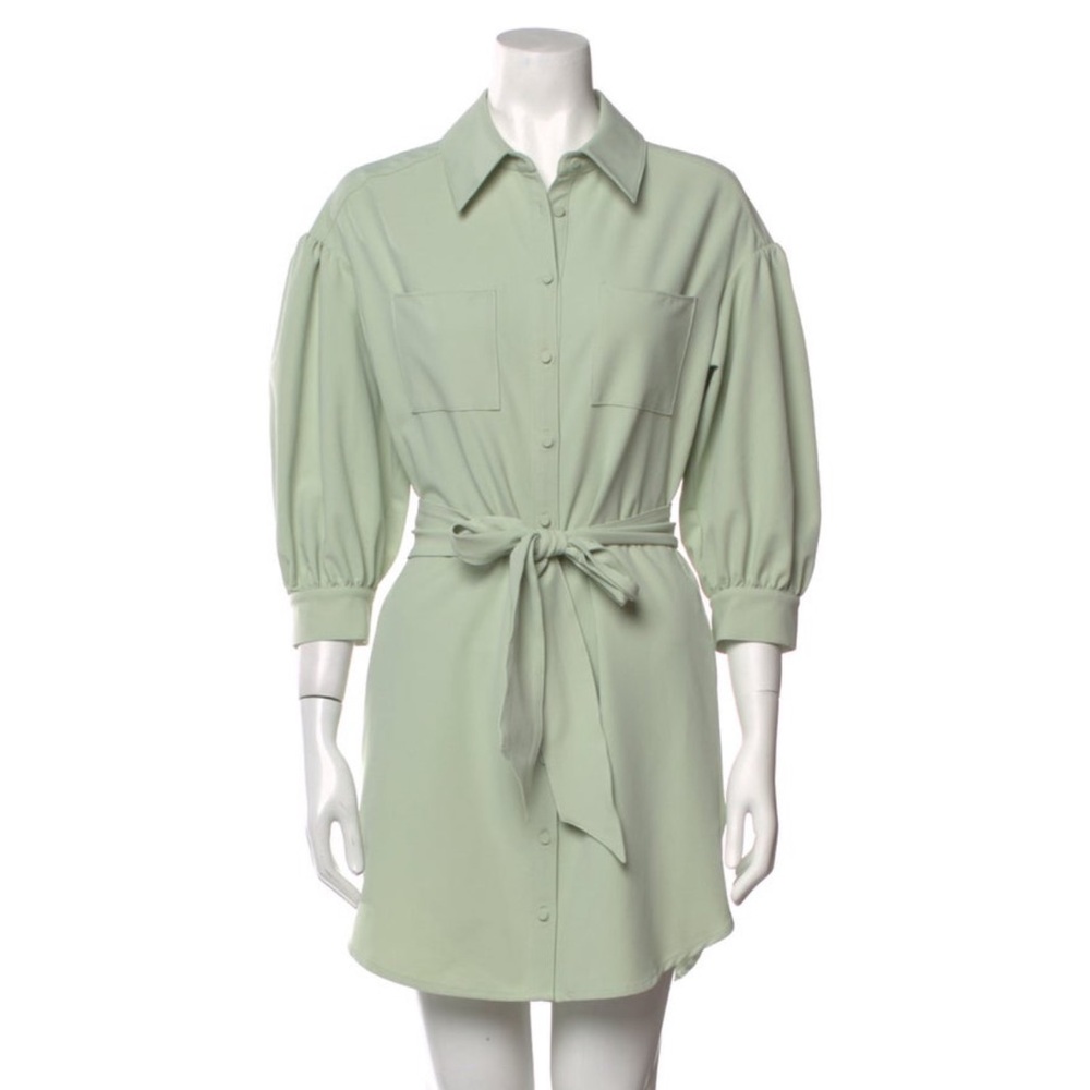 Cinq A Sept Tie Waist Button Up Mini Dress Size XS
